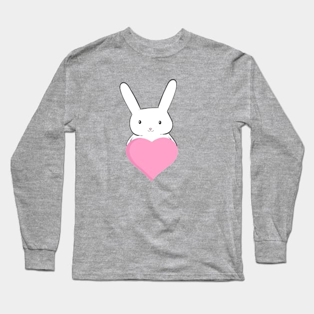 Heart bunny Long Sleeve T-Shirt by Namarqueza